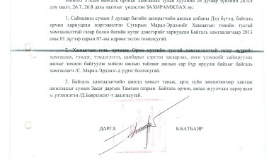 ЗАСАГ ДАРГЫН 2013 ОНЫ А ЗАХИРАМЖ /БОТЬ-1/